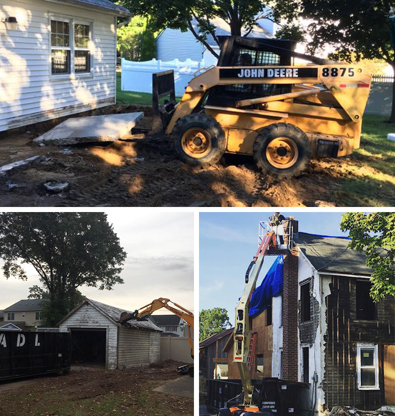 Monmouth County Demolition services removing old debris